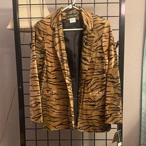 Studio Tan and Black Striped Blazer